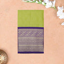 Light green With deep purple Vaira Oosi Silk Saree