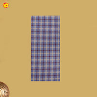 Men’s Grey with Maroon Checked cotton Stitched Lungi  
