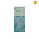 Pastel Green with Water Green Floral Motifs Soft Silk Saree - Thenianantham