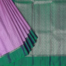 Medium Purple with Dark Green Soft Silk Saree