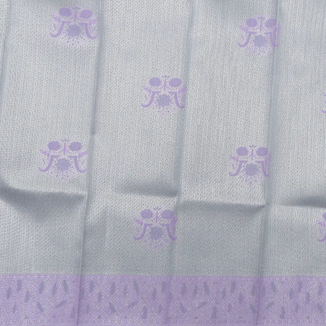 Gray with Lavender Kubera Silk Saree