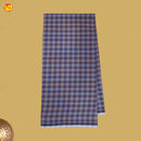 Men’s Grey with Maroon Checked cotton Stitched Lungi  
