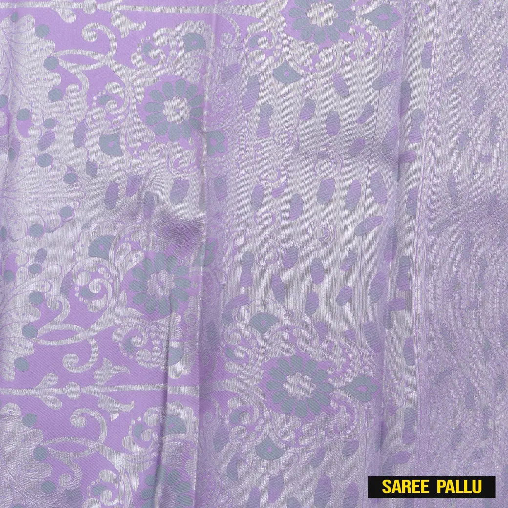 Gray with Lavender Kubera Silk Saree