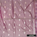 Peach  with Purple Soft Silk Saree