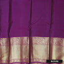 Gray with Pink border soft silk saree
