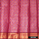 Rani Pink Colour Floral Design Traditional  Pattu Pavadai Material