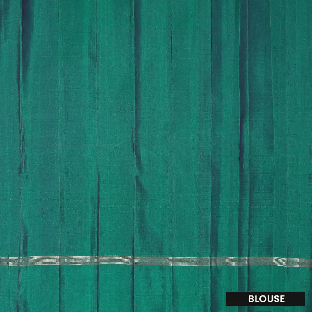 Medium Purple with Dark Green Soft Silk Saree