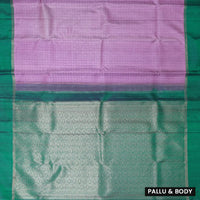 Medium Purple with Dark Green Soft Silk Saree