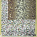 Olive Green with offwhite priented  floral design Semi Chanderi  Saree