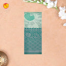 Pastel Green with Bottle Green Floral Motifs Kubera Pattu Saree