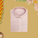 Pastal Pink Tissue  Boy’s  Readymade Shirt And Dhoti Set