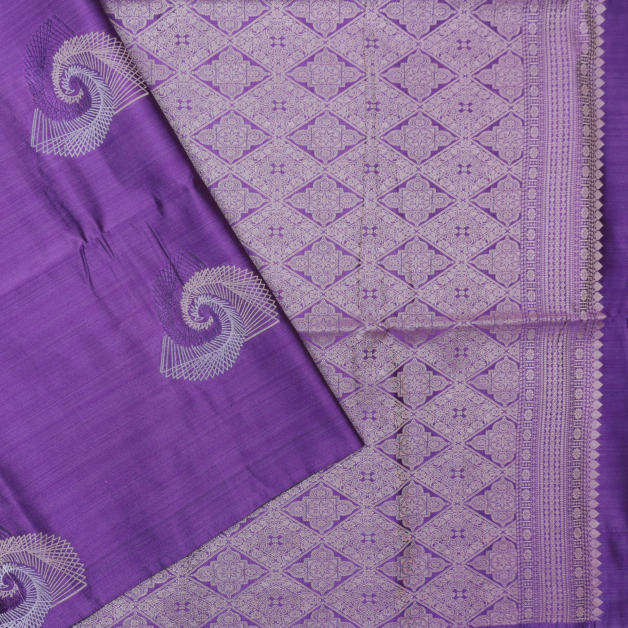 Purple  Soft Silk Saree