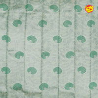 Pastel Green with Bottle Green Floral Motifs Kubera Pattu Saree