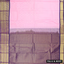 Baby pink With violet Vaira Oosi Silk Saree
