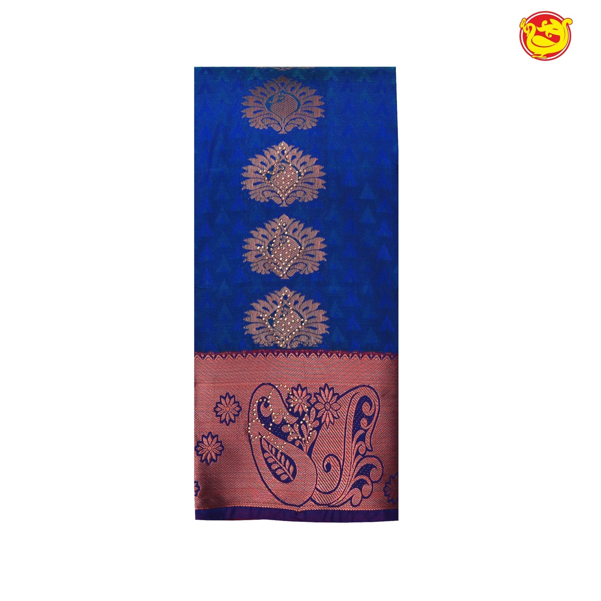 Ink Blue with Pink Soft Silk Saree