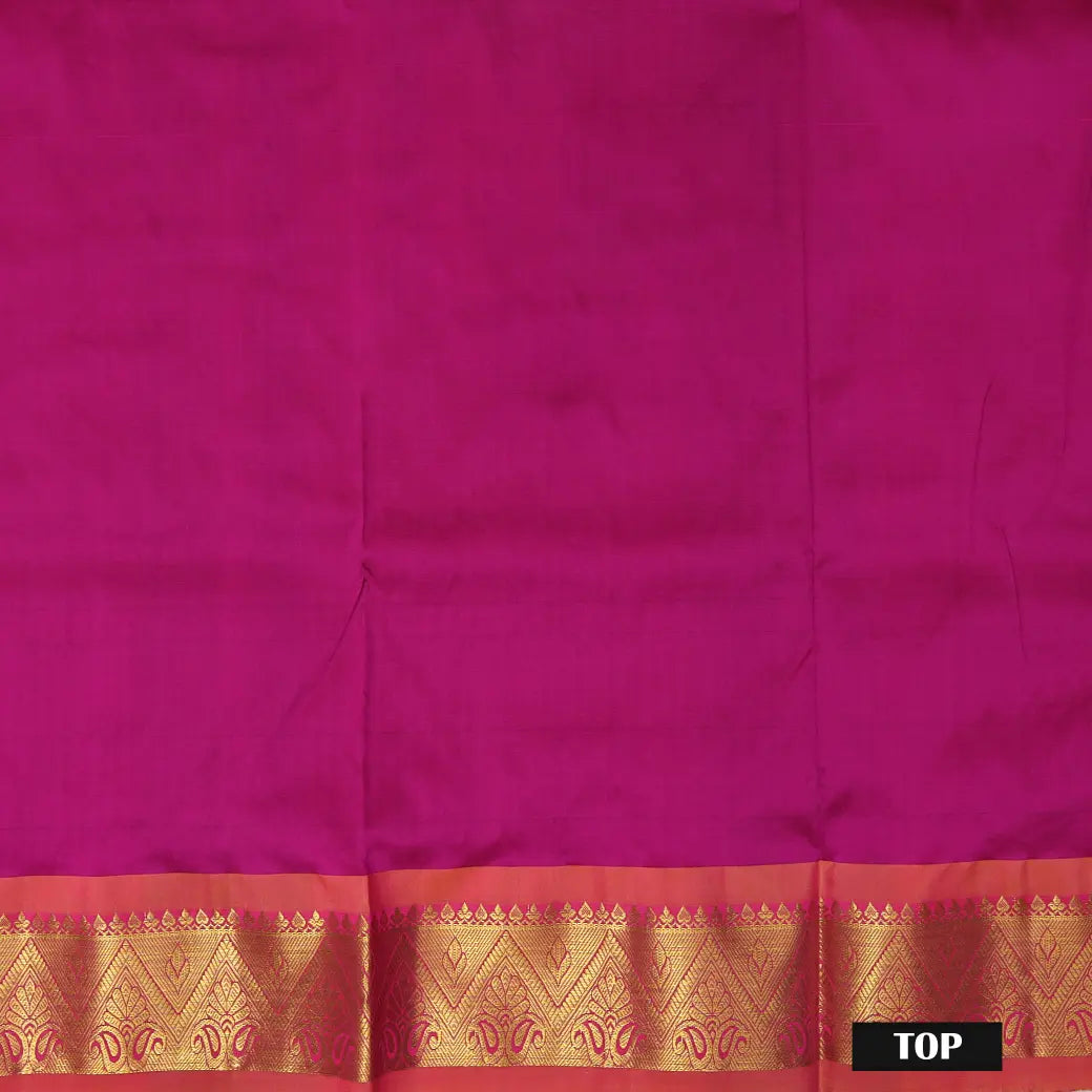 Multi Colour  Floral Design Traditional  Pattu Pavadai Material
