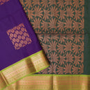 Purple with Green Soft Silk Saree