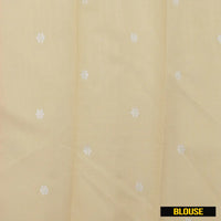 Light Yellow with Cream Kubera Silk Saree