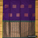 Purple with Green Soft Silk Saree