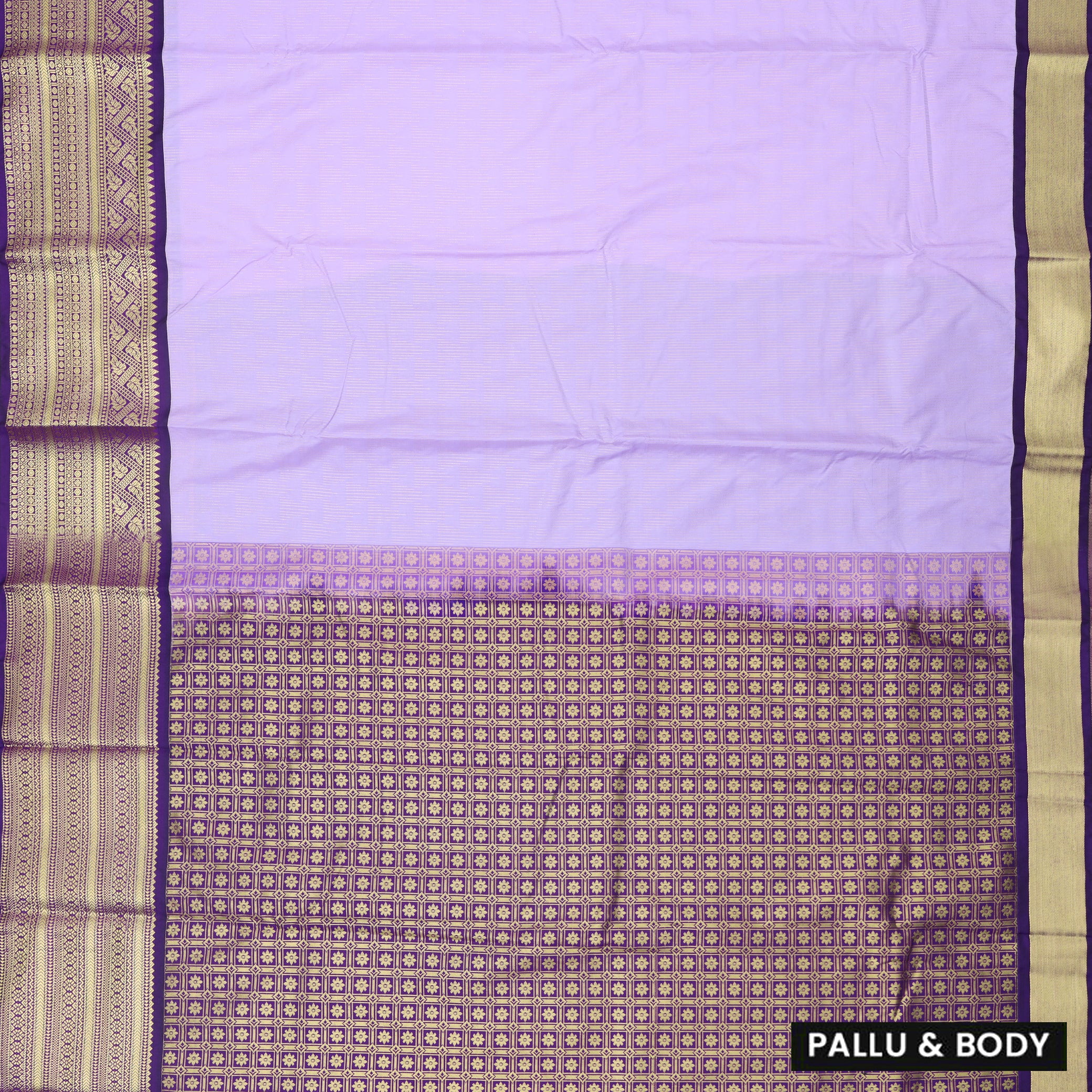 Light purple With violet Vaira Oosi Silk Saree