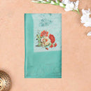 Light Green Semi Burberry Silk Saree