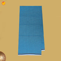 Men’s Blue Checked Cotton Stitched Lungi