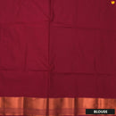 Jade Green Maroon Copper Zari Soft Silk Saree