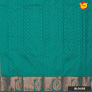 Wine with Persian Green Soft Silk Saree - Thenianantham