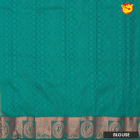 Wine with Persian Green Soft Silk Saree - Thenianantham