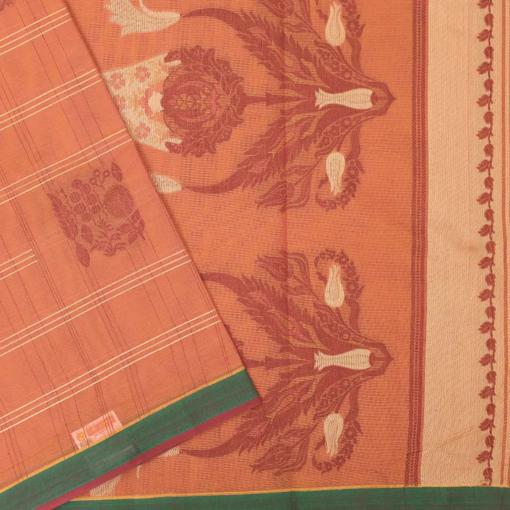 Orange Color Negamam Cotton Saree