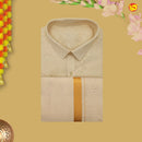 Gold Tissue Readymade Shirts And Dhoti Sets for Men