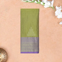 Pista Green With Lavender  border Arani Silk Saree