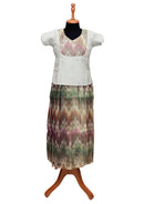 Grey With Green Girls Branded Readymade Pattu Pavadai