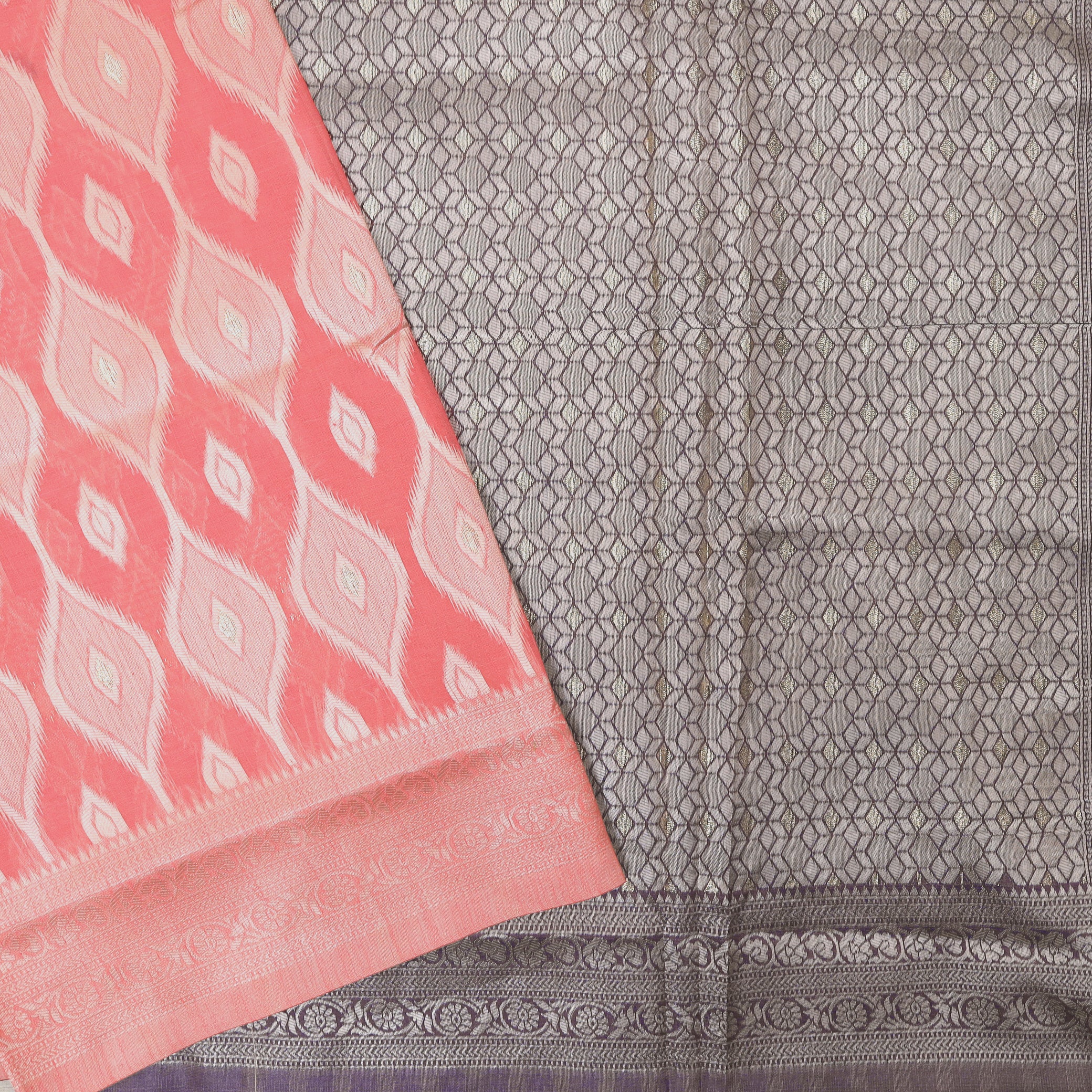 Rose Pink Colour Fancy Weaving Saree