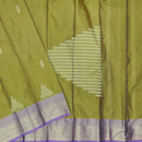 Pista Green With Lavender  border Arani Silk Saree