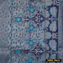 Light SkyBlue with Navy Blue Kubera Silk Saree