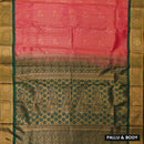 Rani Pink  and Rani Pink  Art Silk Saree