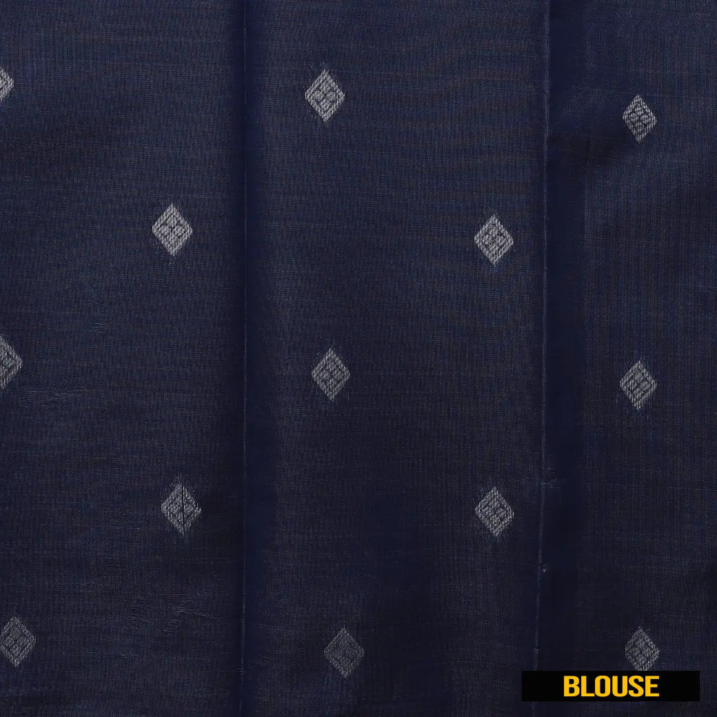 Light SkyBlue with Navy Blue Kubera Silk Saree