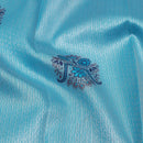 Light SkyBlue with Navy Blue Kubera Silk Saree