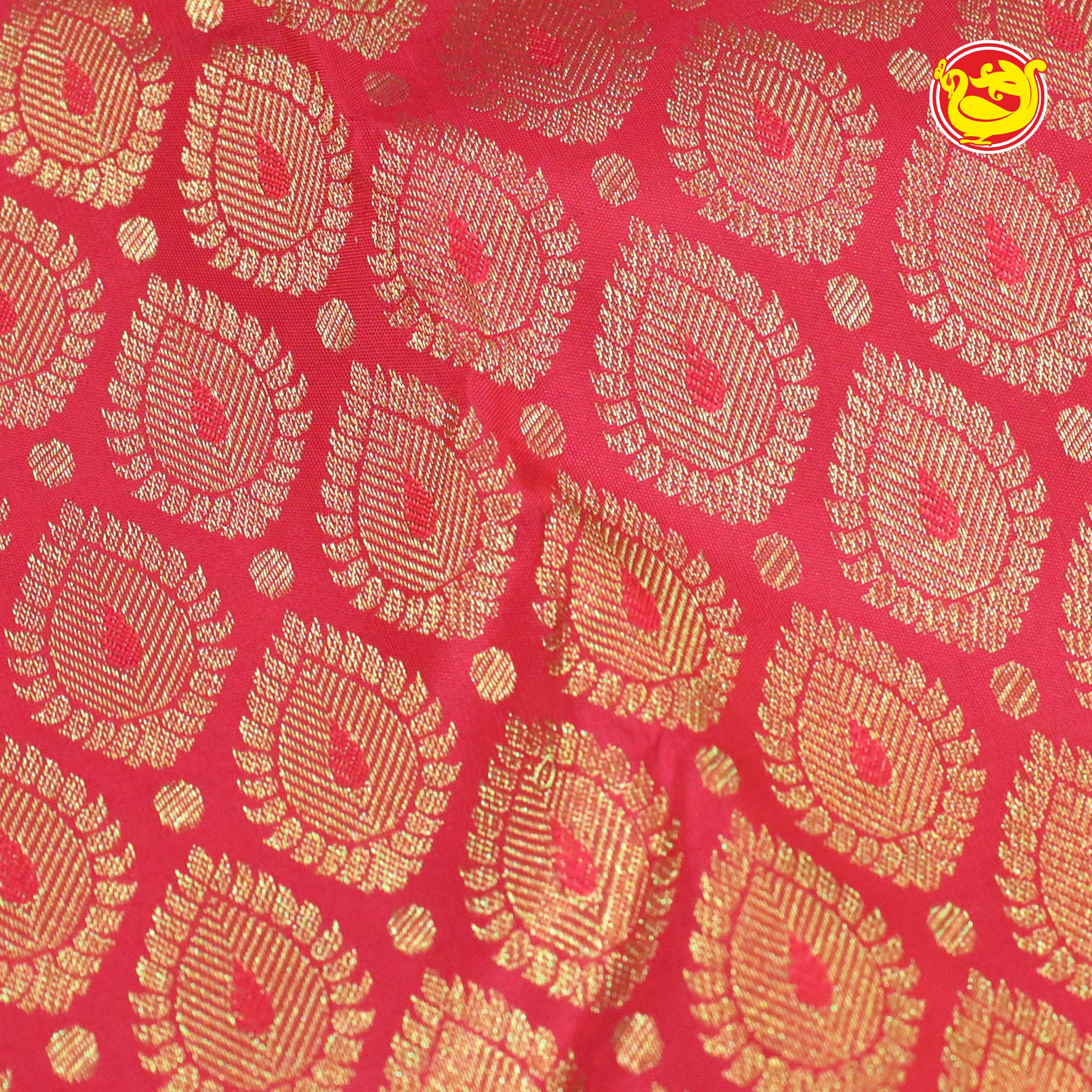 Red bridal silk Kanchipuram saree