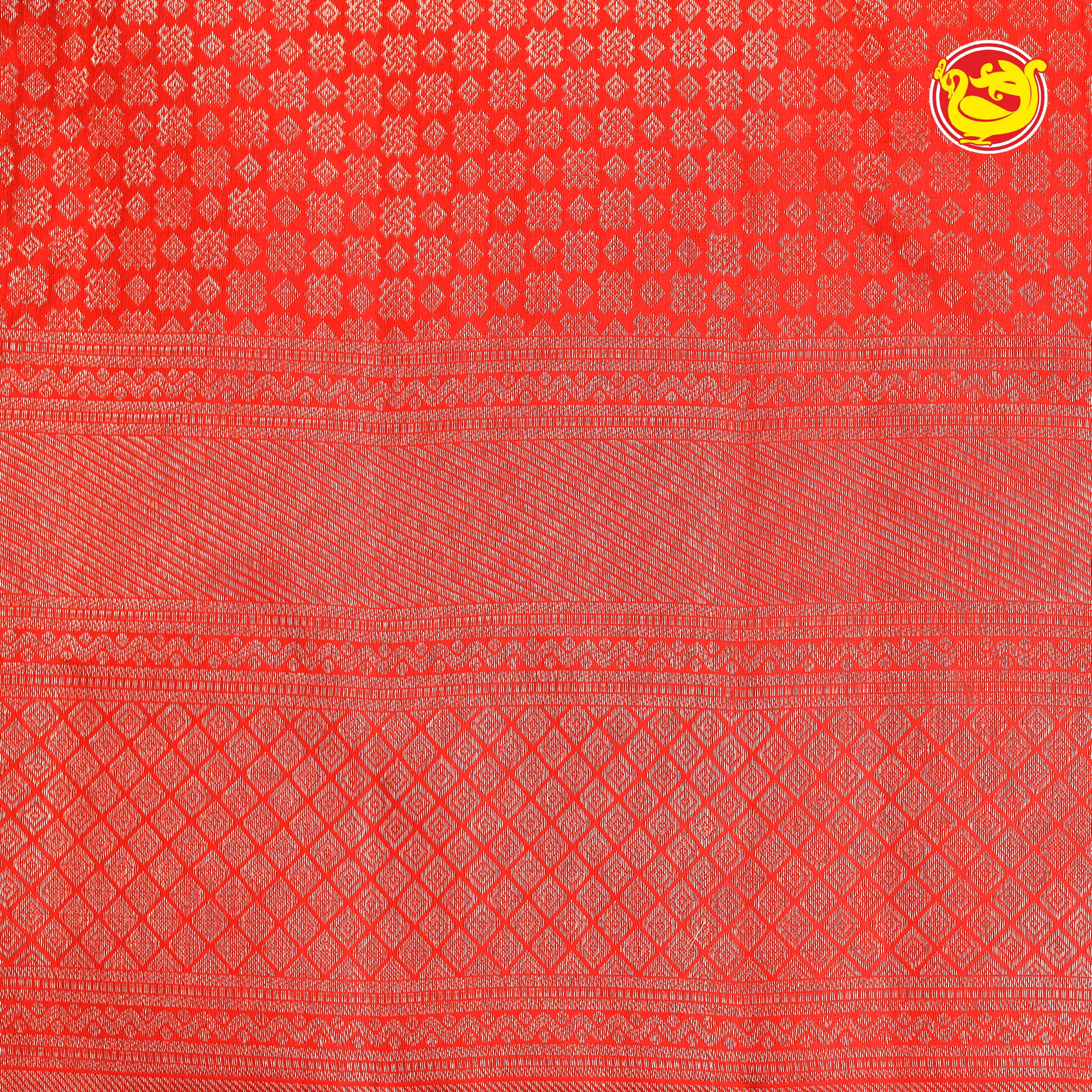 Deep red bridal silk saree