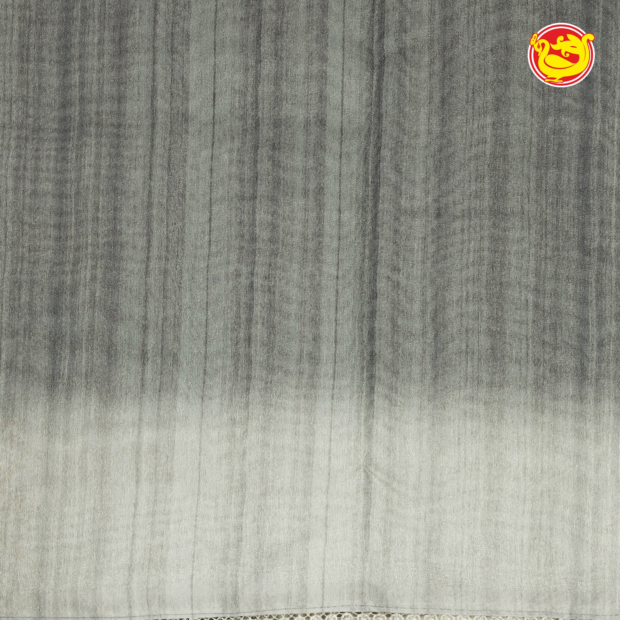 Grey art tussar saree with embroidery