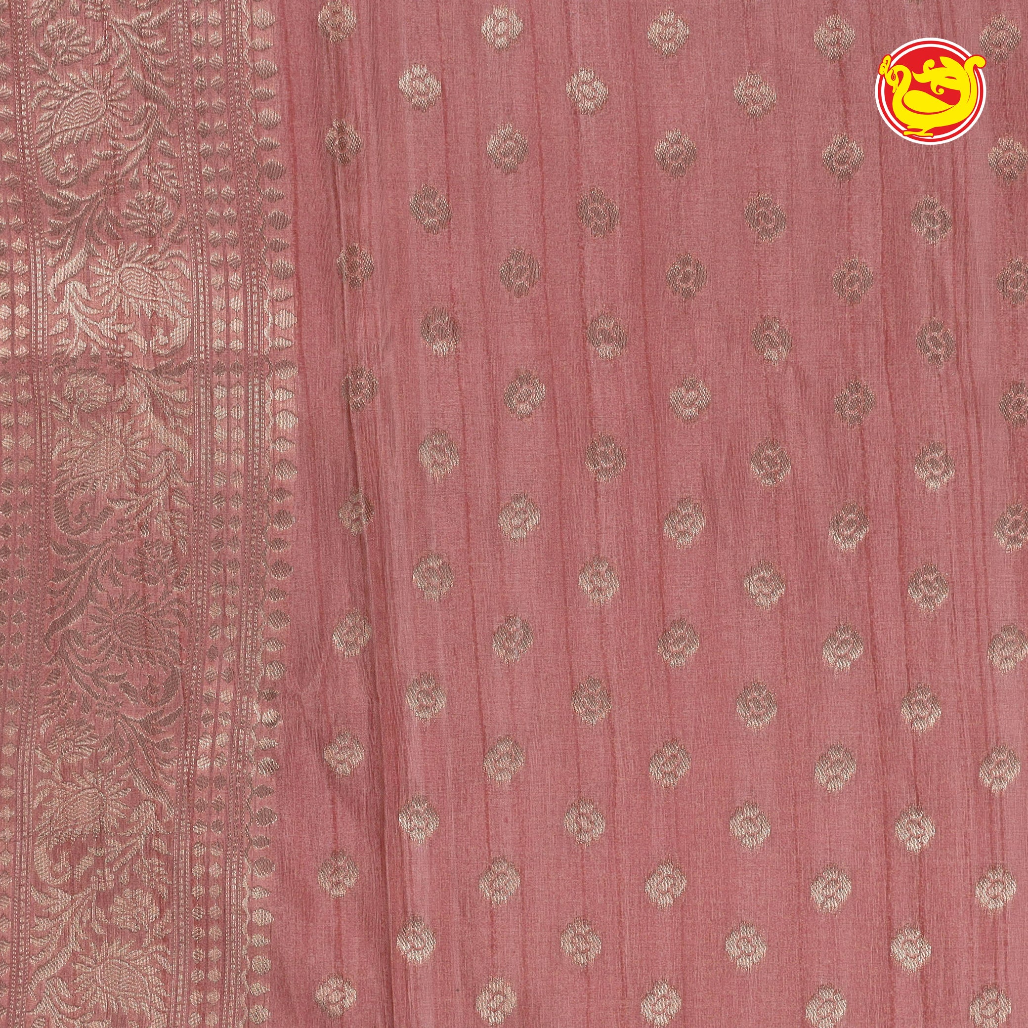 Light pink art tussar silk saree