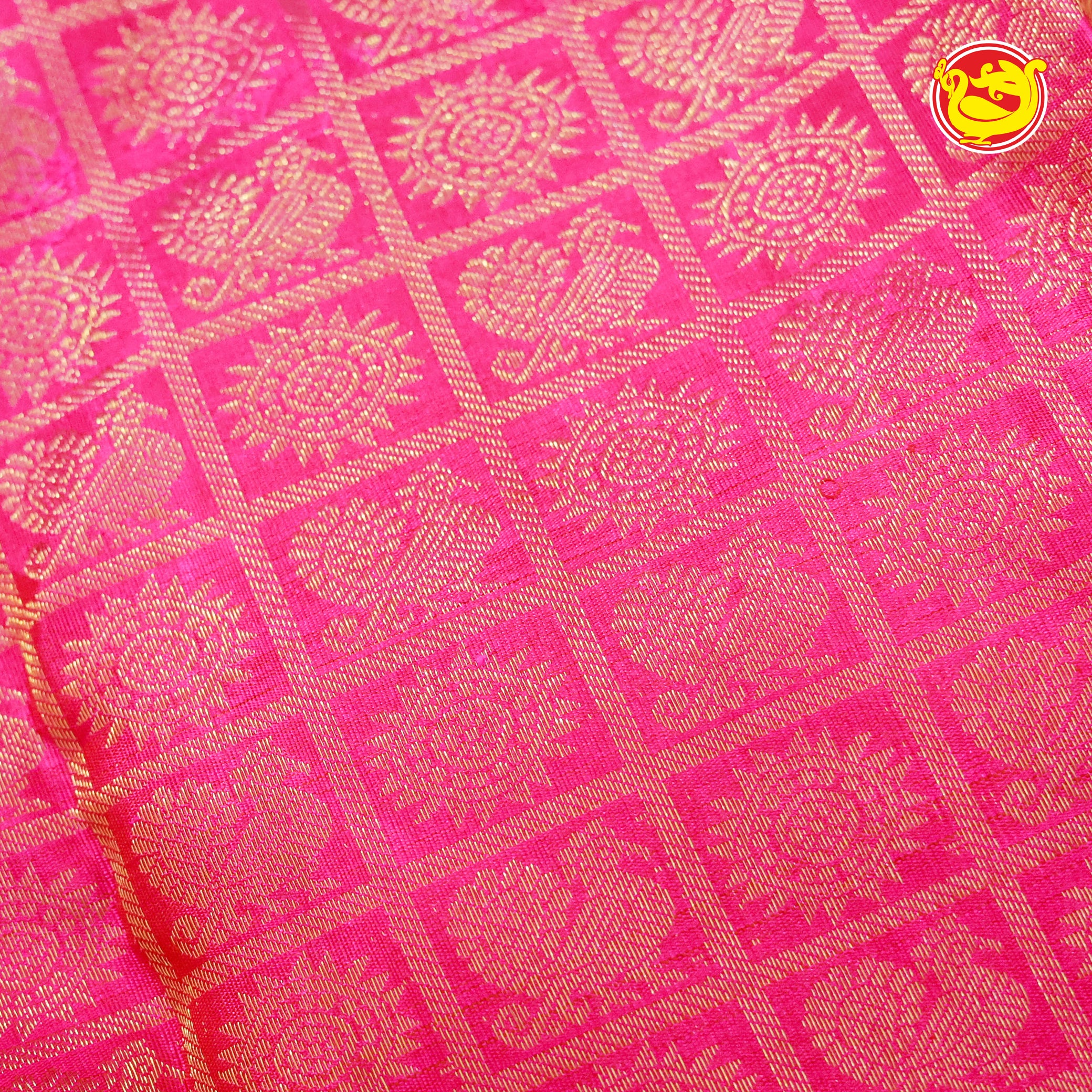 Pink pure Kanchivaram silk saree