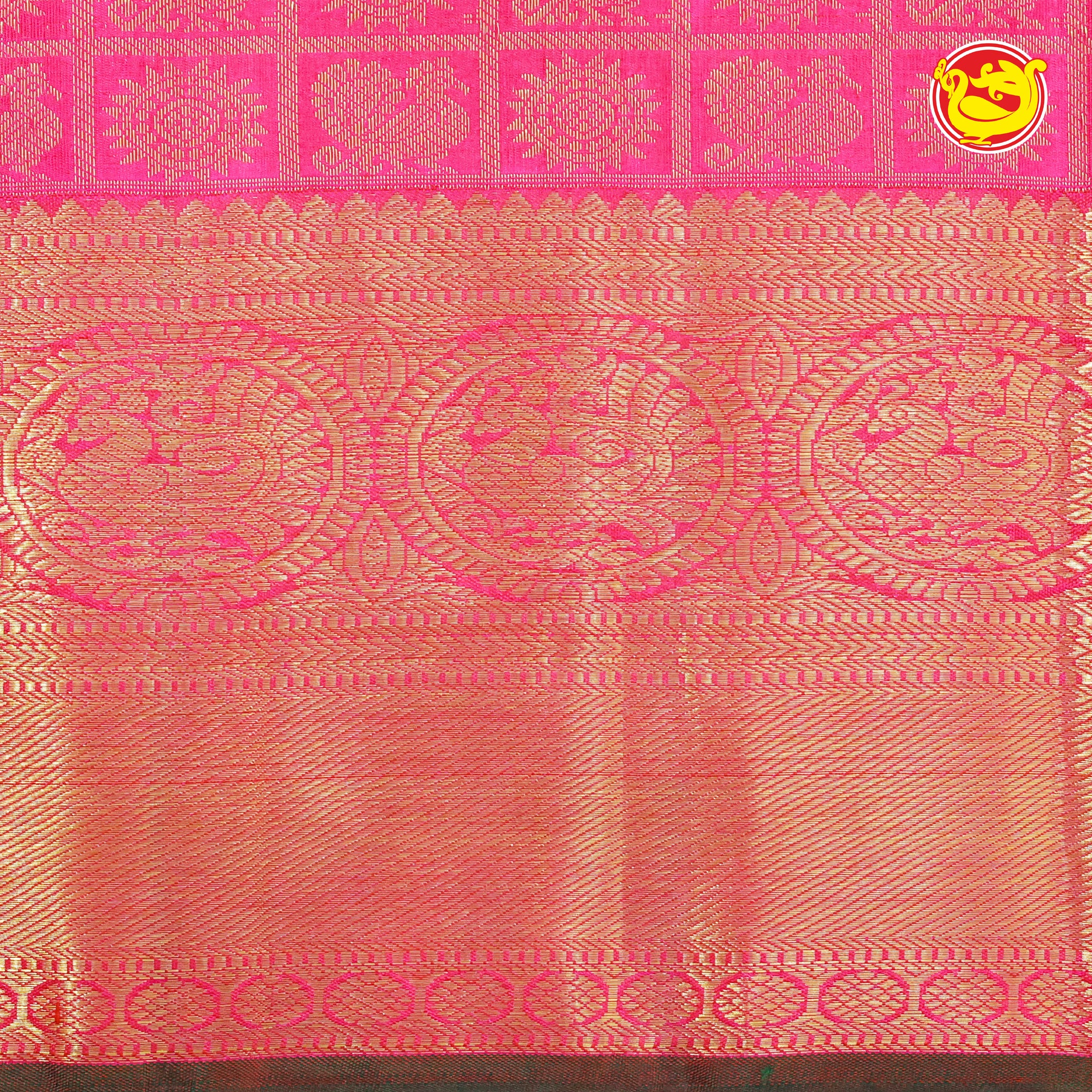 Pink pure Kanchivaram silk saree
