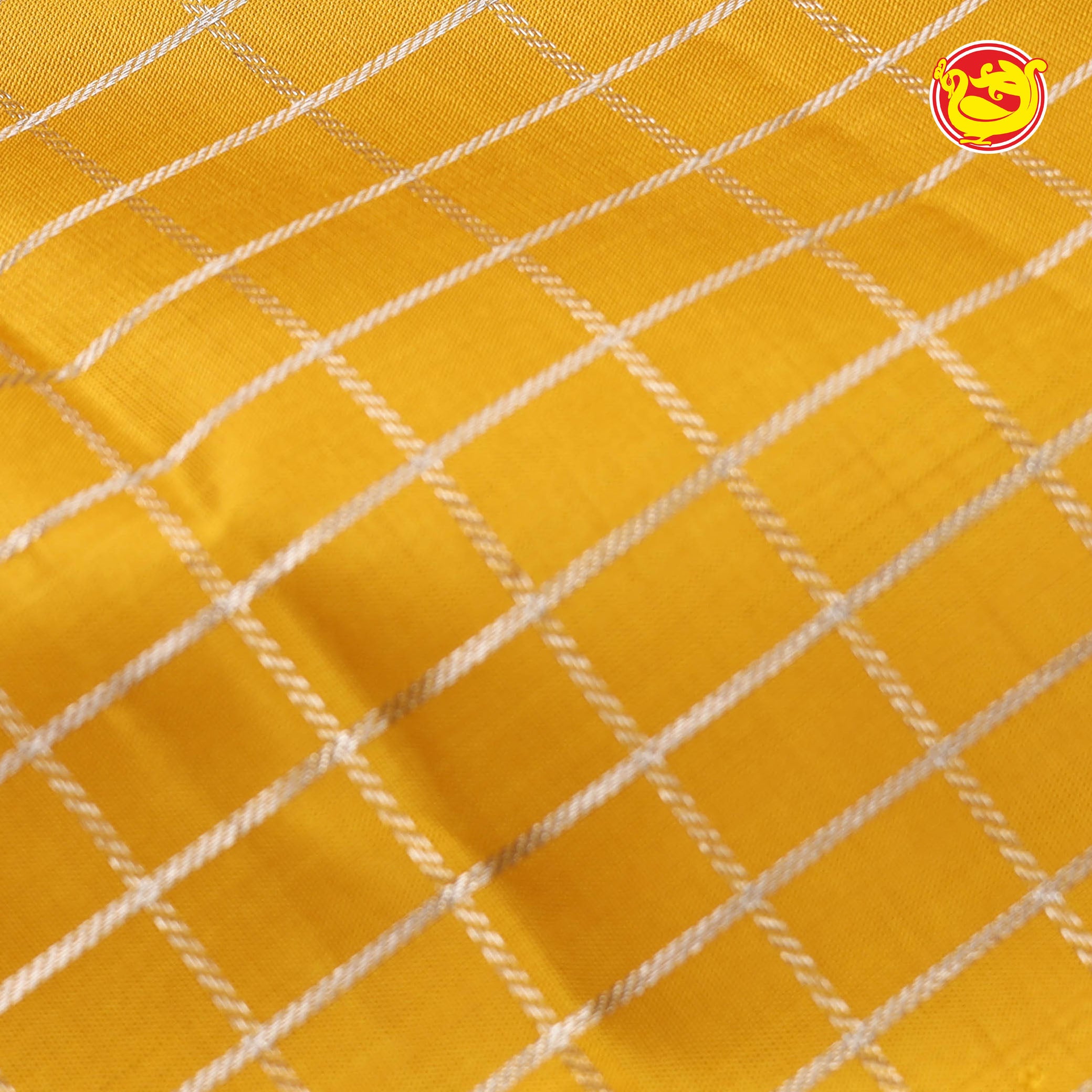 Yellow with peach pure Kanchivaram silk saree