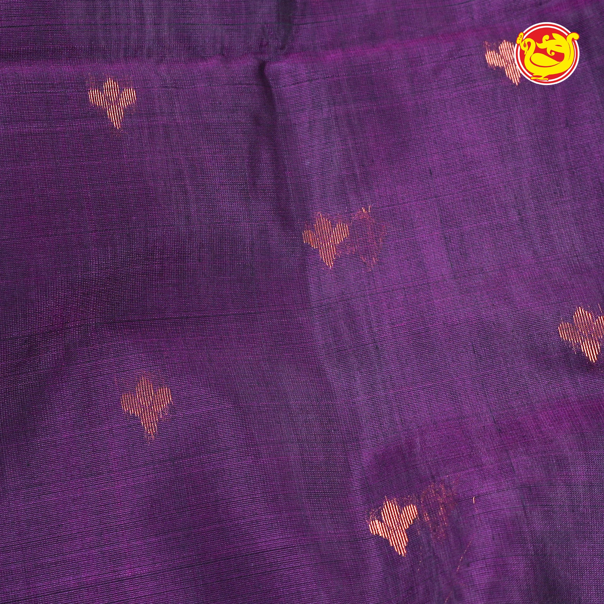 Dark purple with grey pure silk cotton saree